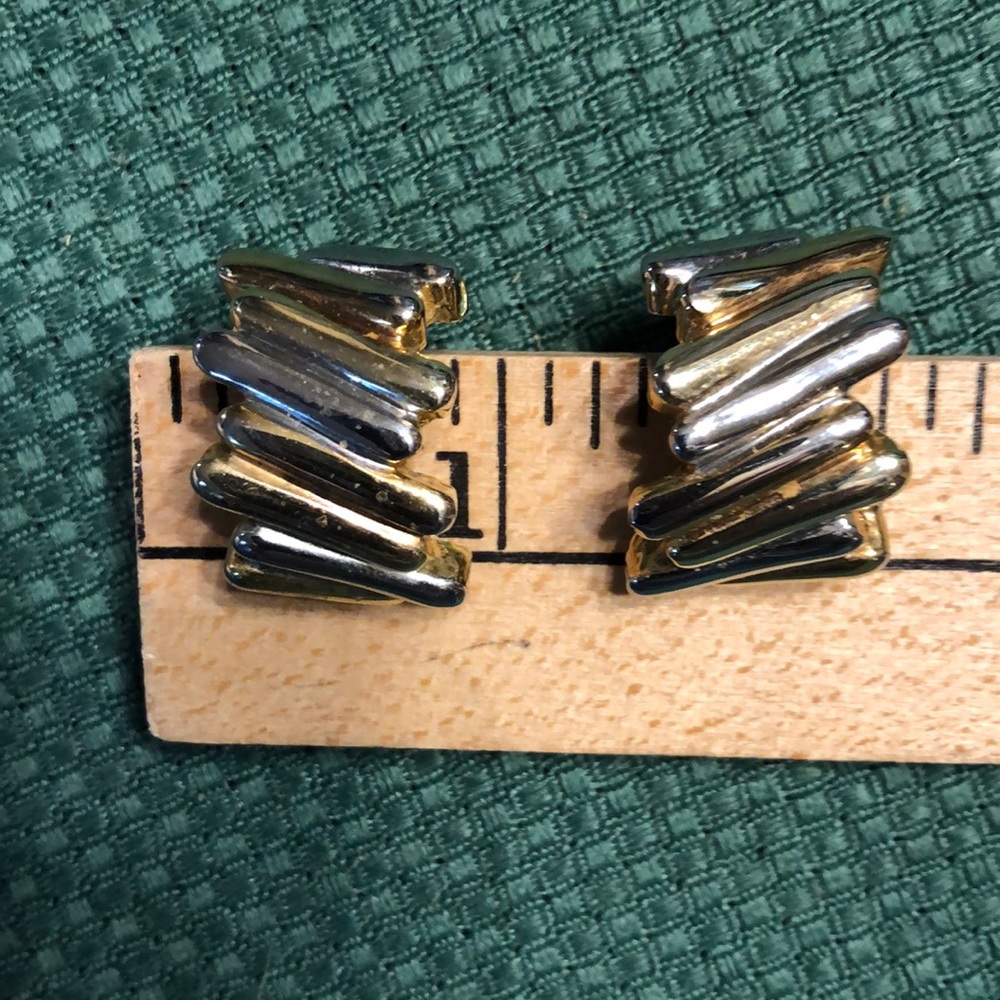 Vintage two tone earrings
